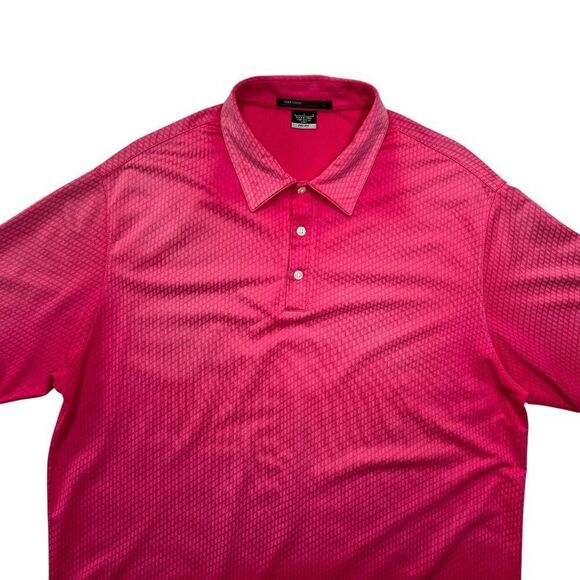 Nike Golf Polo Men's Size Large Pink Tiger Woods Collection Dri-Fit Golf Shirt - Picture 3 of 13